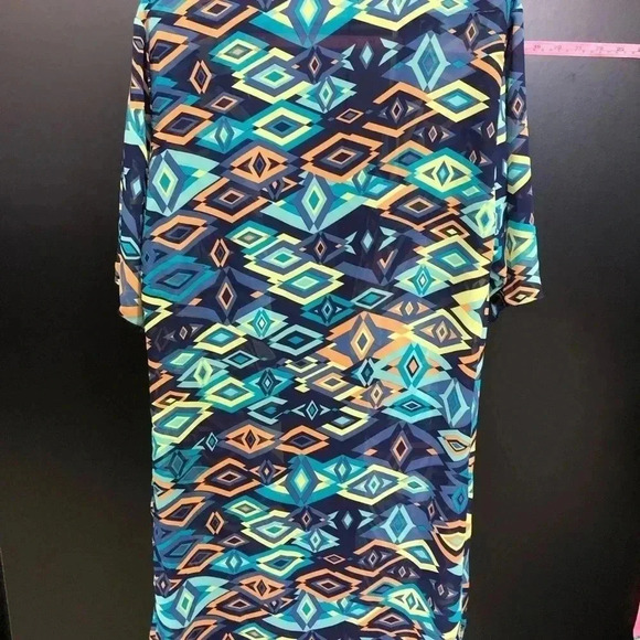 LuLaRoe Kimono/duster/cardigan/beach cover up,sheer,lightweight multicolor print - Picture 4 of 6